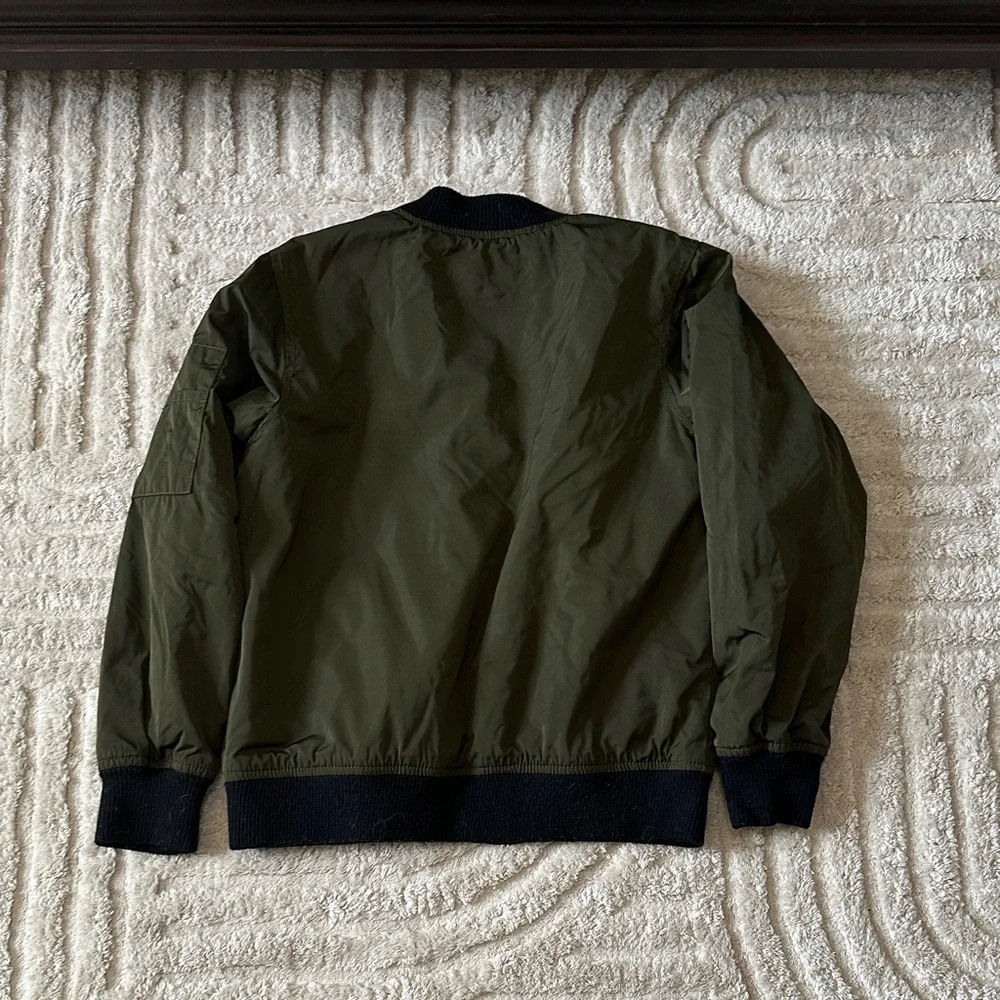 Old Navy Kids Olive Green Bomber Jacket Size M